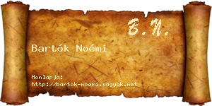 Bartók Noémi névjegykártya